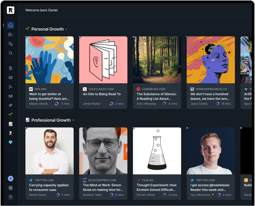 The inbox with the command palette open