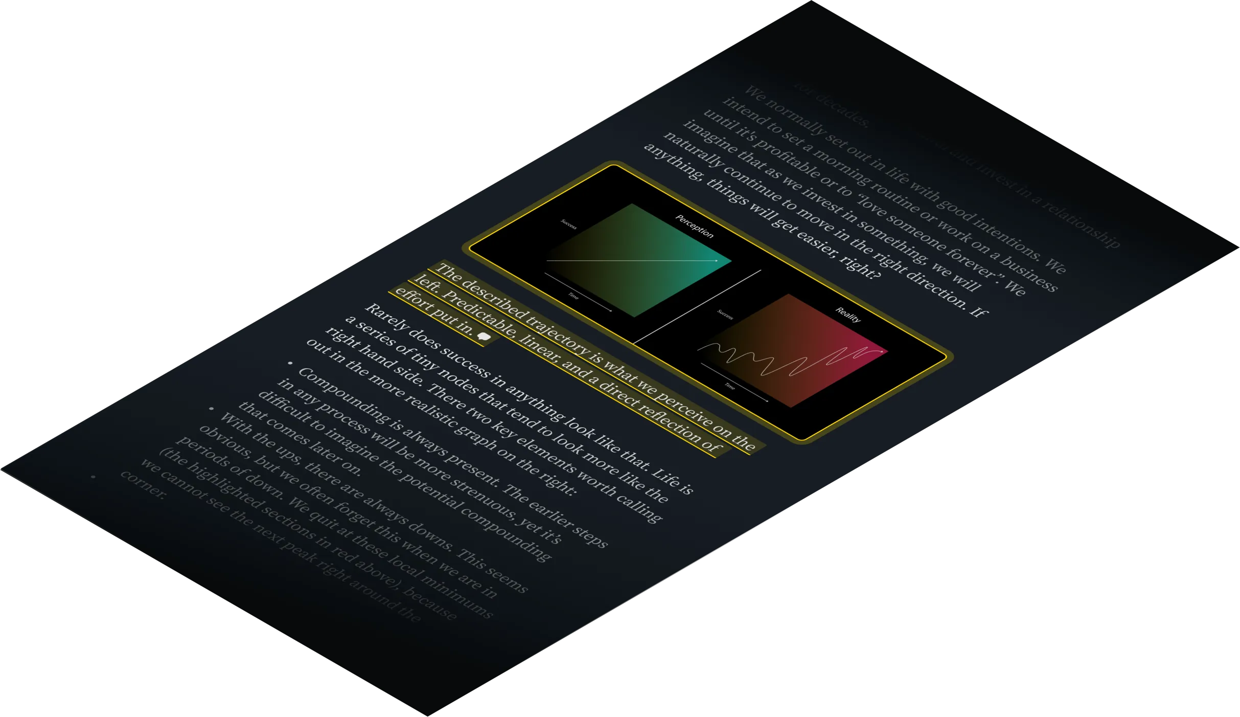 A document with a highlight and note